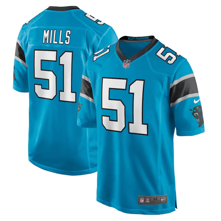 Men Carolina Panthers #51 Sam Mills Nike Blue Retired Player NFL Jersey